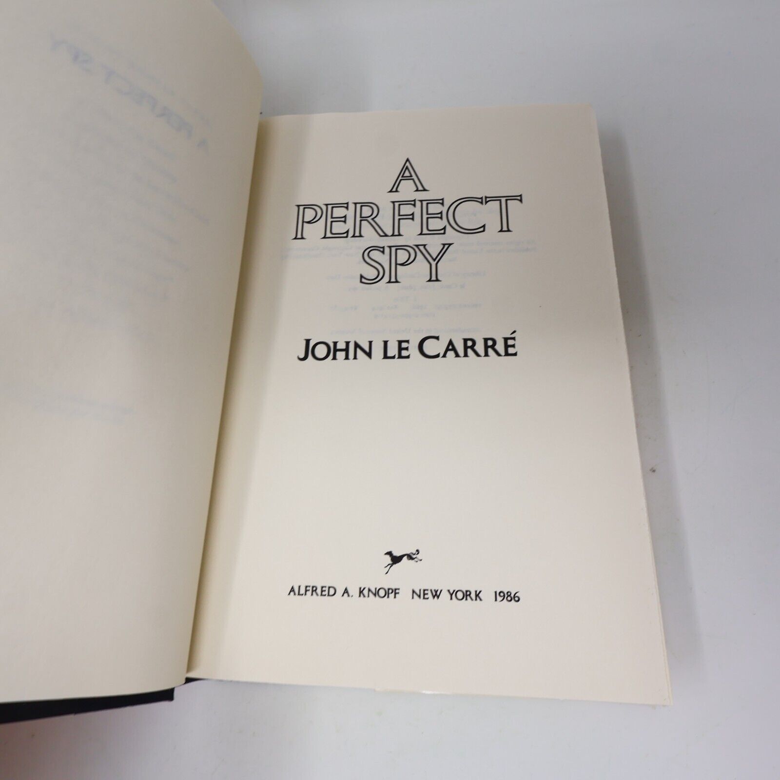 1986 A Perfect Spy John le Carré Thriller Mystery Espionage 1st Edition Knopf HC