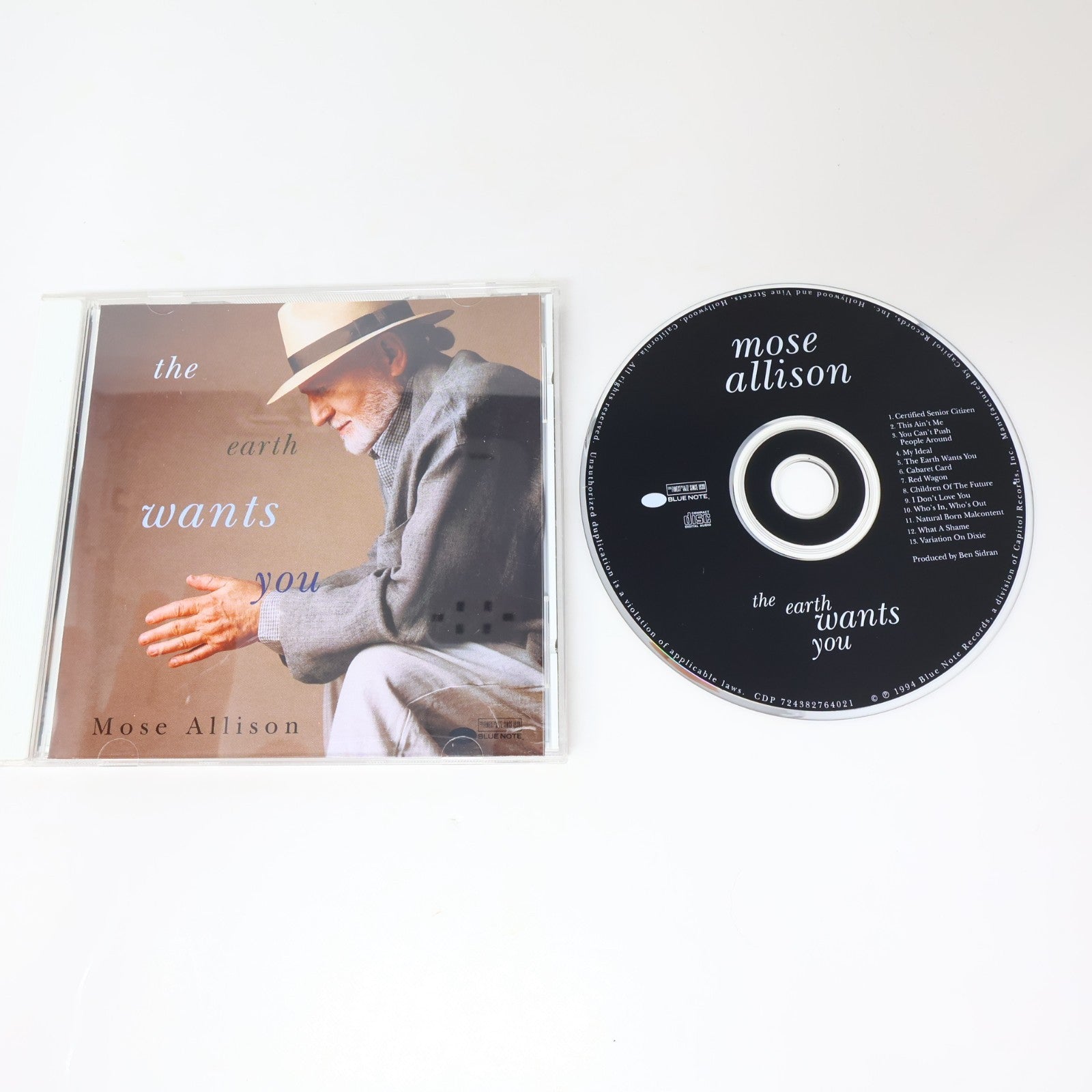 Mose Allison The Earth Wants You CD Blue Note 1994 This Ain't Me/Cabaret Card