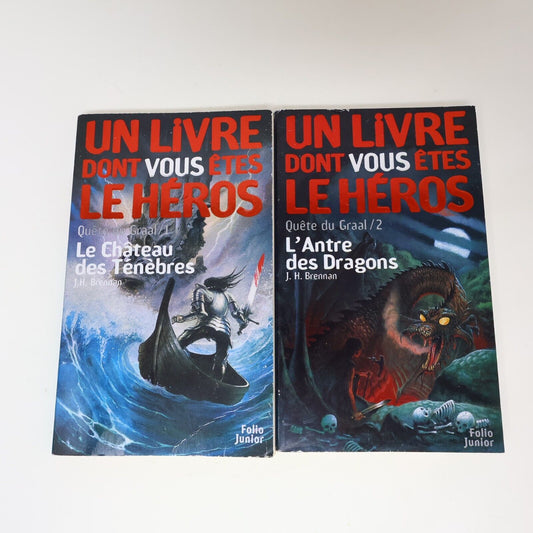 Le Château des Ténèbres/L'Antre des Dragons La Quête du Graal #1-2 Lot LDVELH