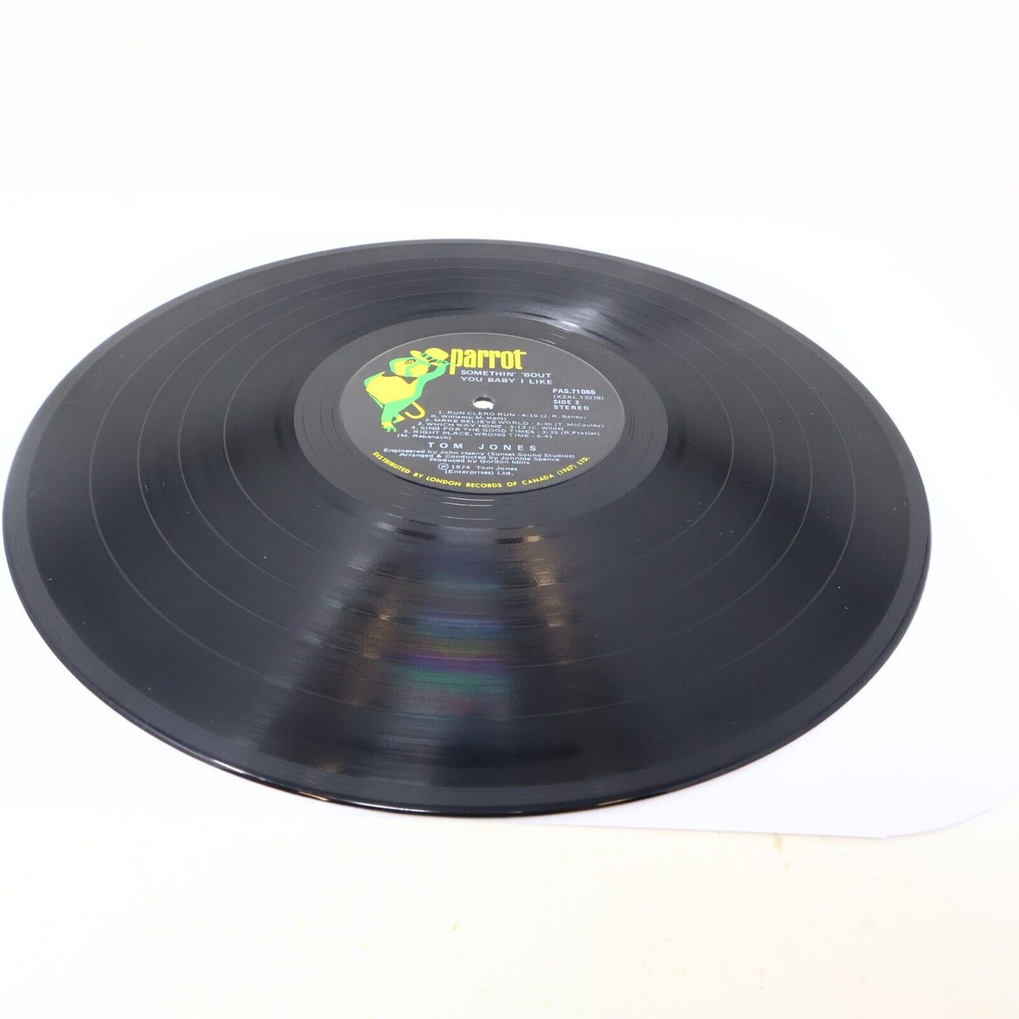 Tom Jones Somethin' 'Bout You Baby I Like LP Record Vinyl 1974 Parrot PAS 71066