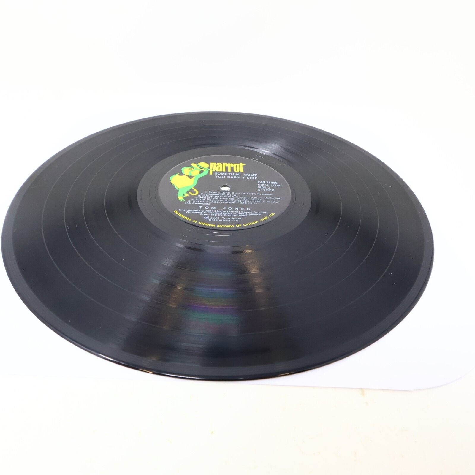 Tom Jones Somethin' 'Bout You Baby I Like LP Record Vinyl 1974 Parrot PAS 71066