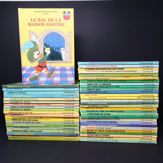 50x Livres Merveilleux de Disney Donald Mickey 70-80s Livre Loisirs Lot Français