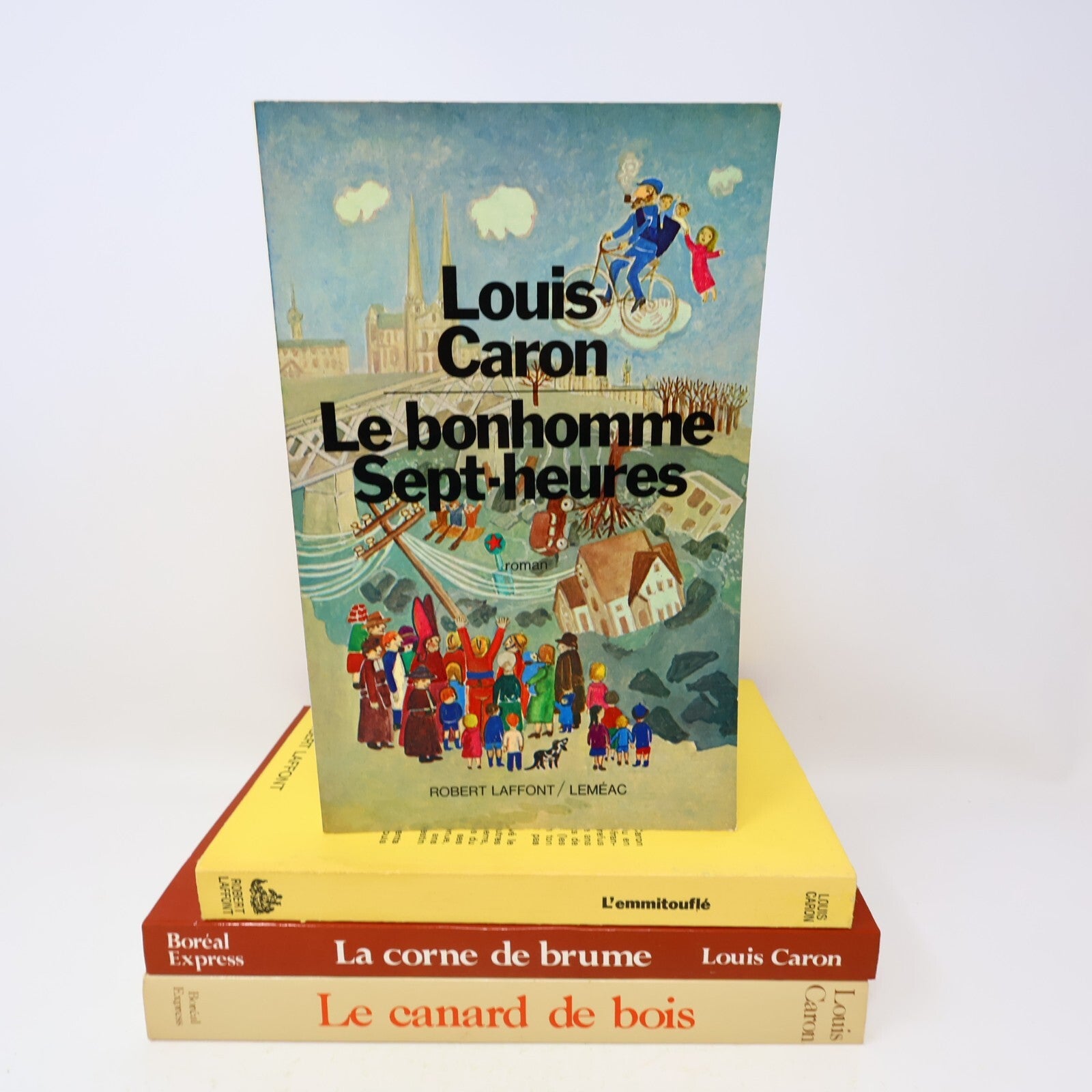 Louis Caron Lot 4 Livres L'Emmitouflé/Canard de Bois/Bonhomme Sept-Heure Roman