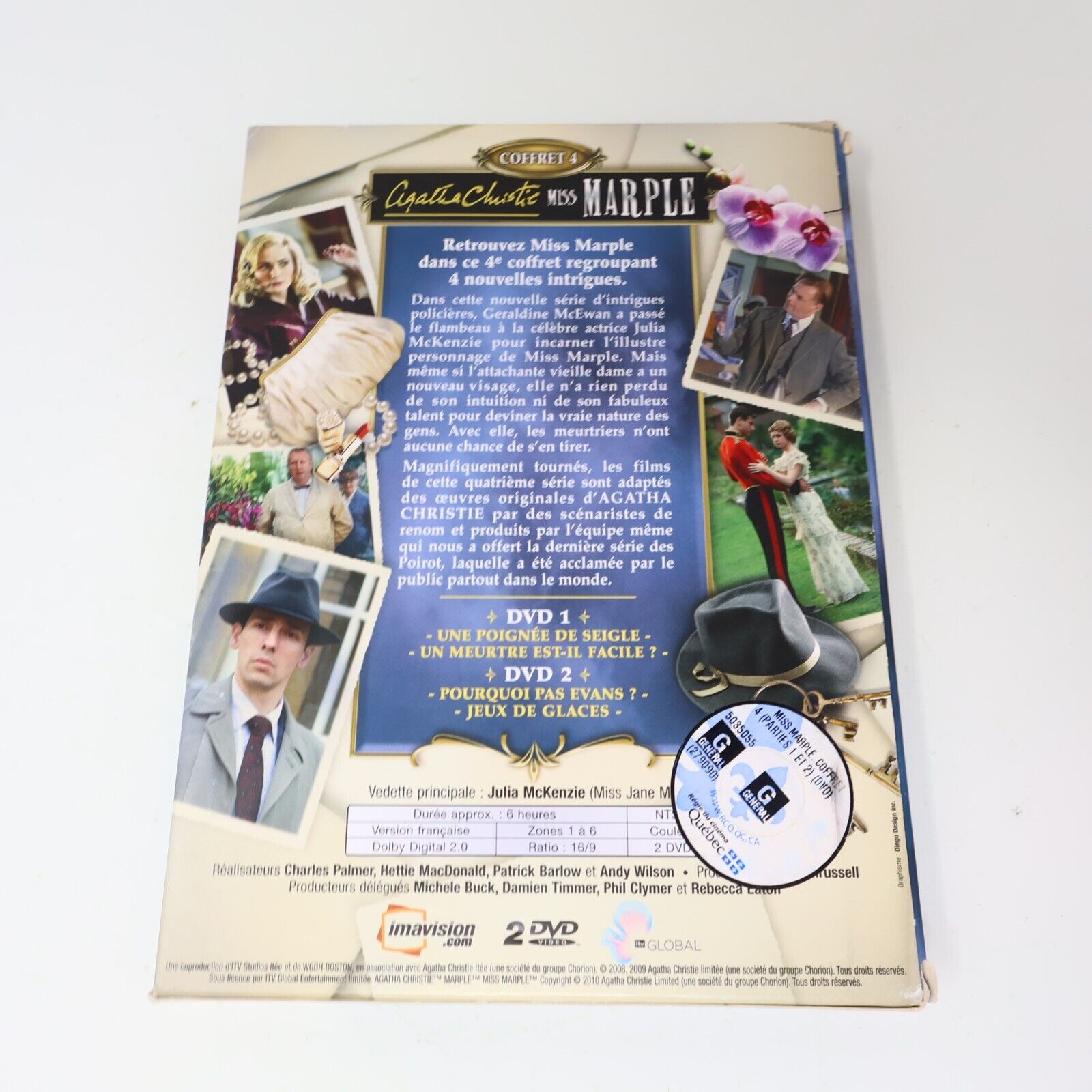 Agatha Christie Miss Marple Coffret #4 DVD Testé Français NTSC Julia McKenzie
