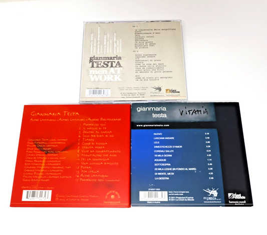 Gianmaria Testa 3 CD Lot Altre Latitudini/Vitamia/Men At Work Live Jazz/Folk/Pop