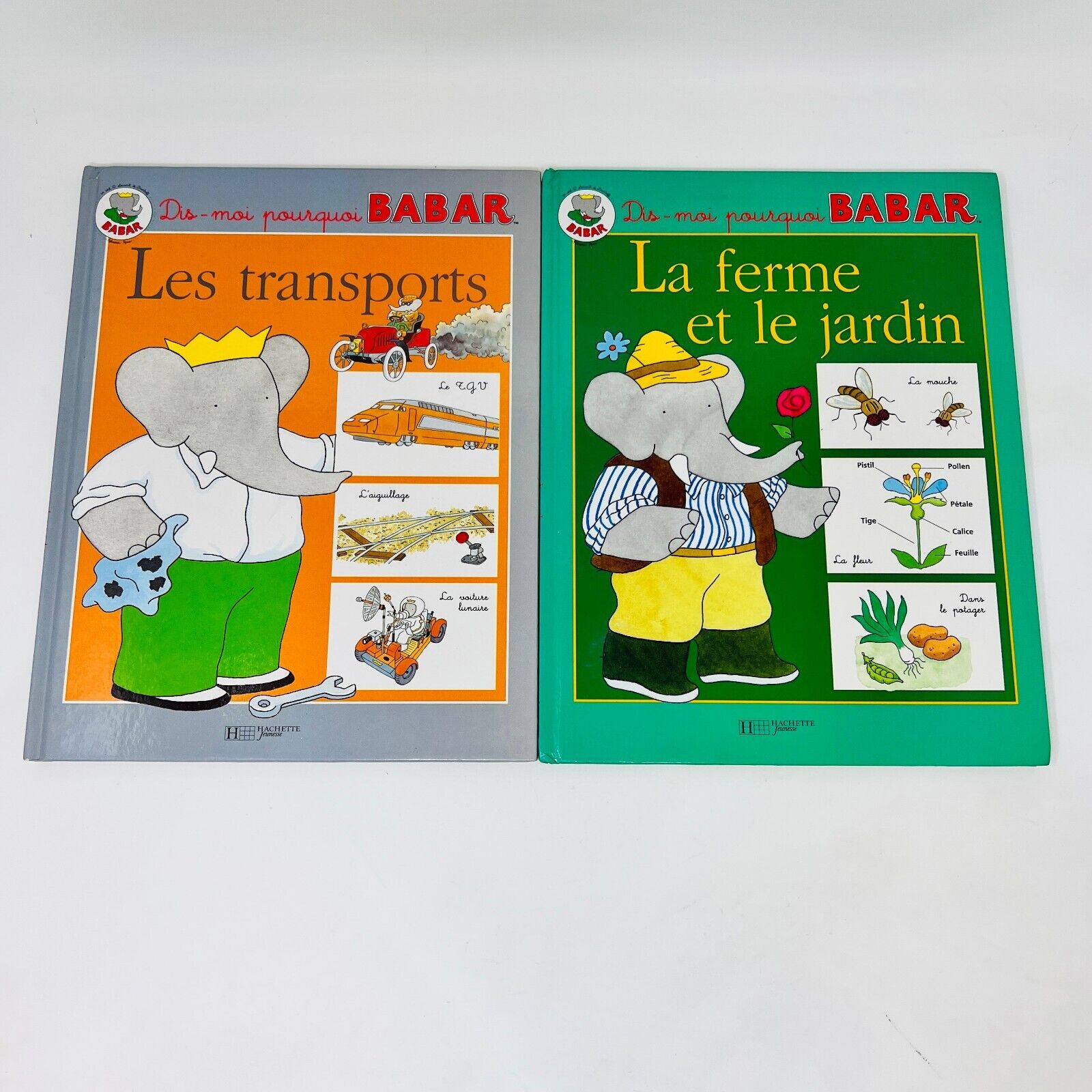 6x Babar Dis Moi Pourquoi/French Lessons en Francais Espace/Étoiles/Transport