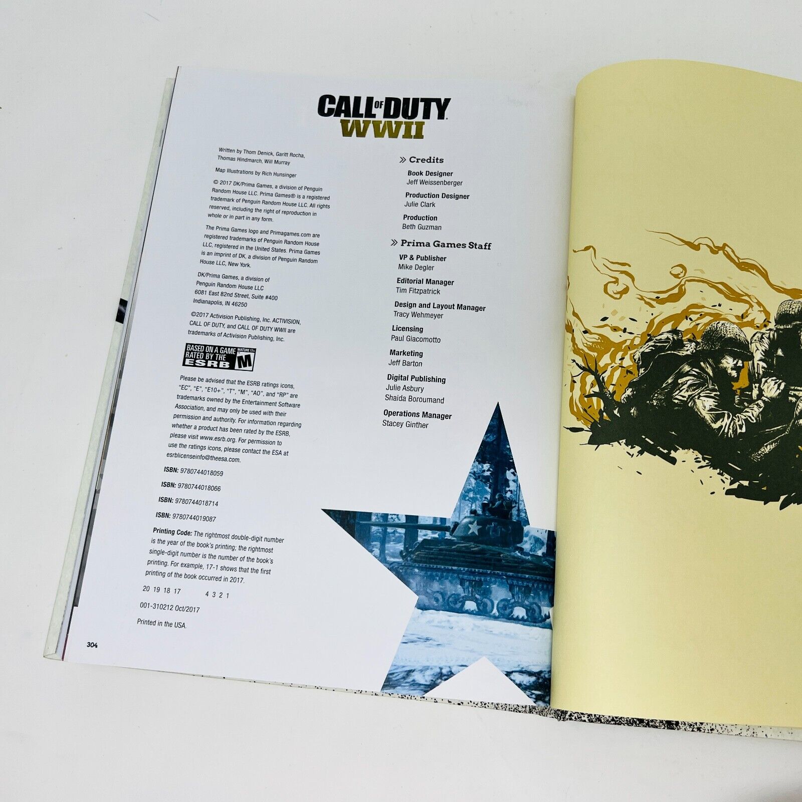 2017 Call of Duty WWII Prima Collector's Edition Guide by Prima Games Hardcover