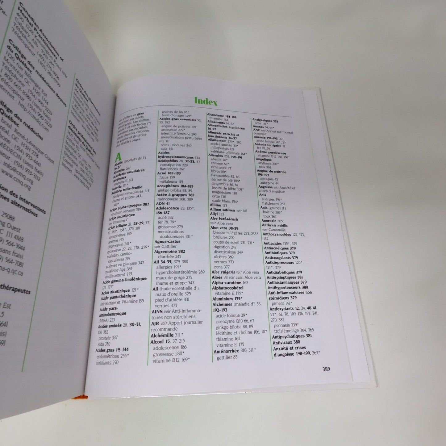 2003 La Santé par les Vitamines et les Minéraux Reader's Digest Français Livre