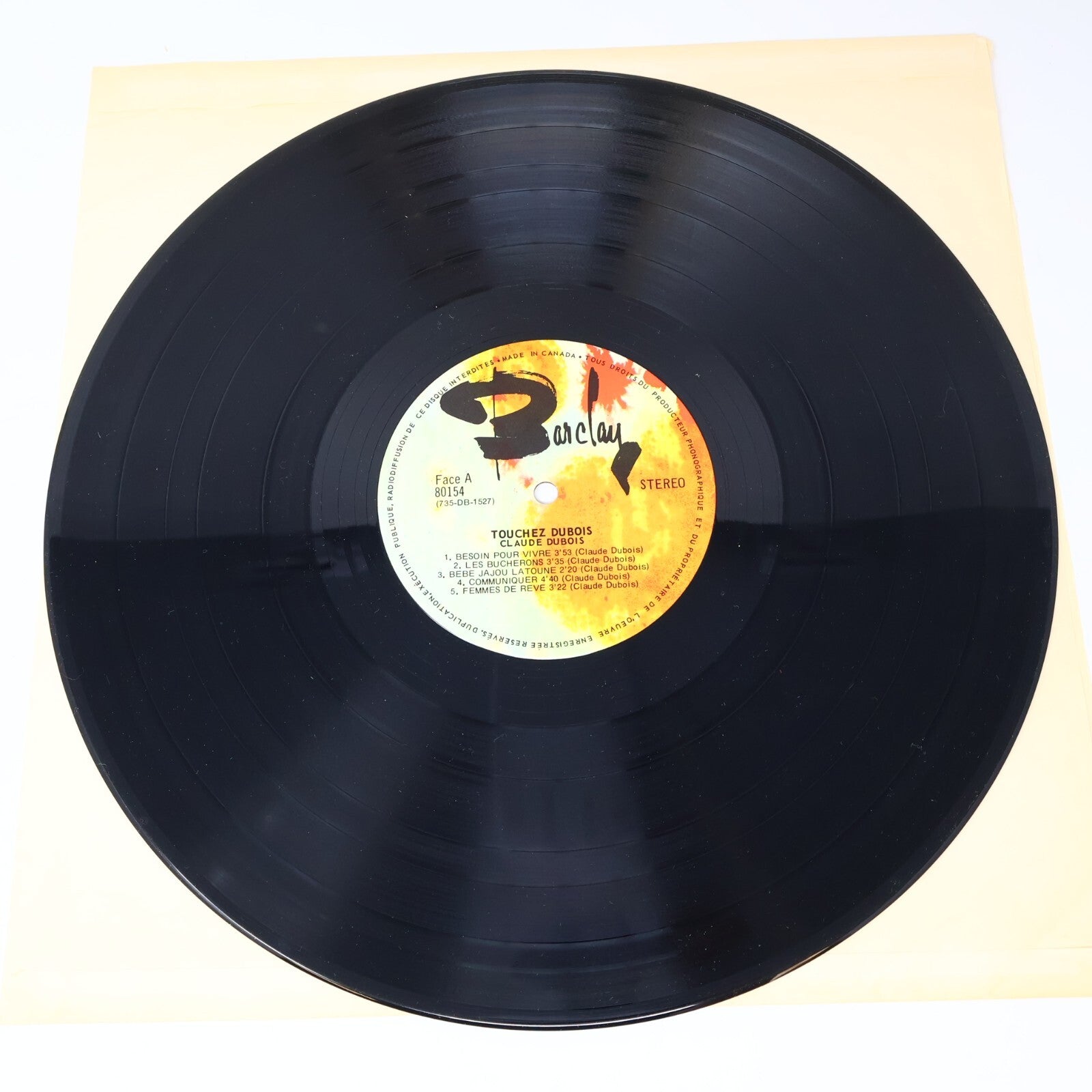 Claude Dubois Lot 3 Disques LP Record Touchez du Bois/Éponyme Québécois 1970s