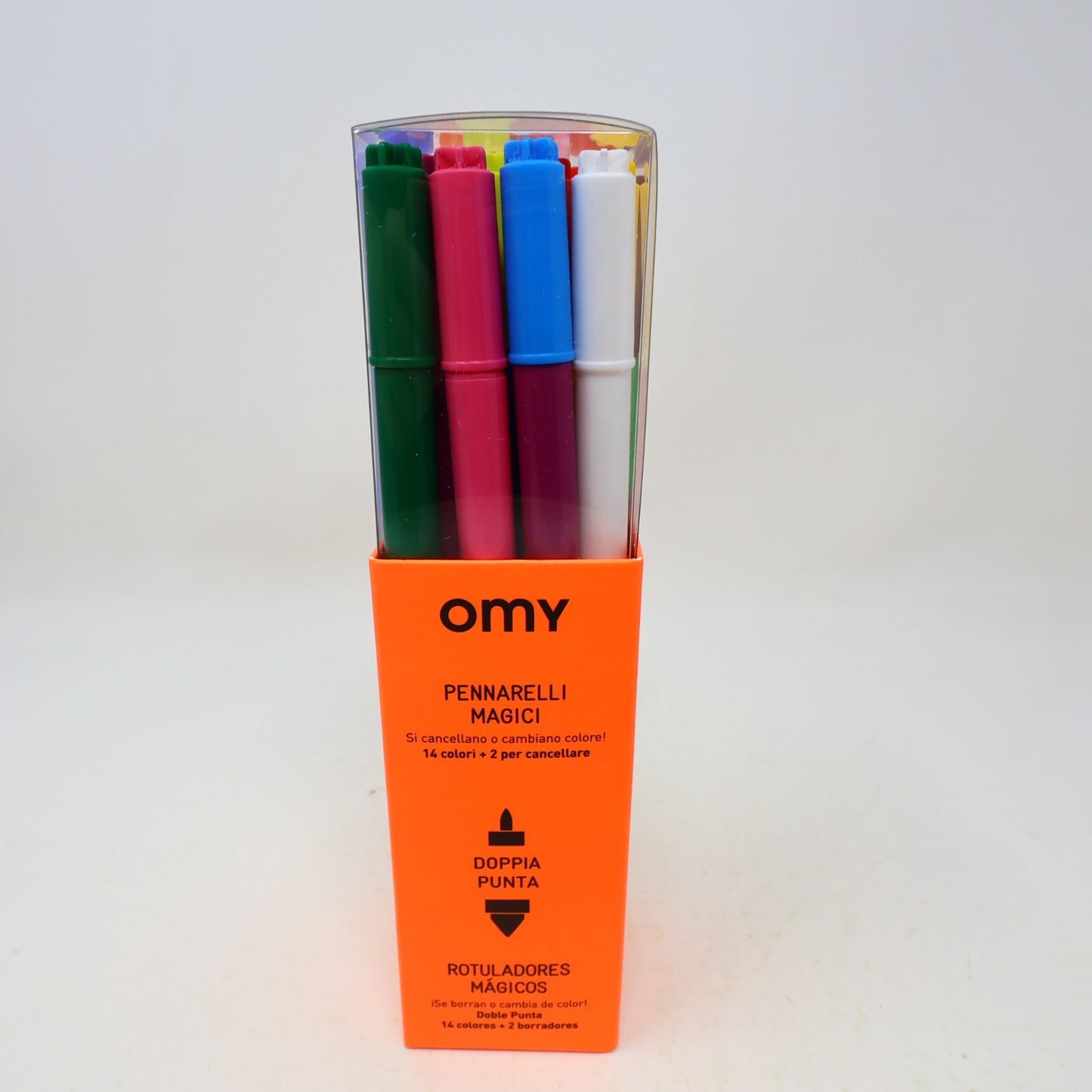 OMY Magic Felt Pens/Feutres Magiques Box 14 Colors + 2 Erasers Change Color