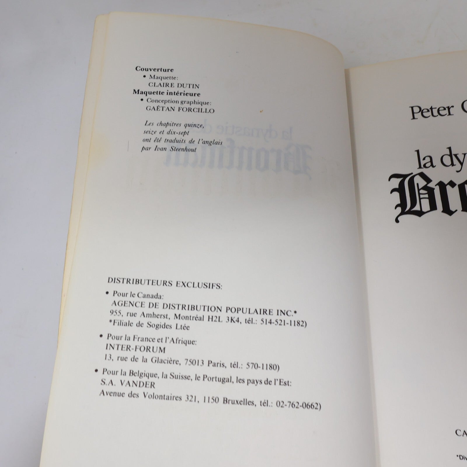Peter C. Newman La Dynastie des Bronfman L'Establishment Canadien 2 Lot 2 Livres