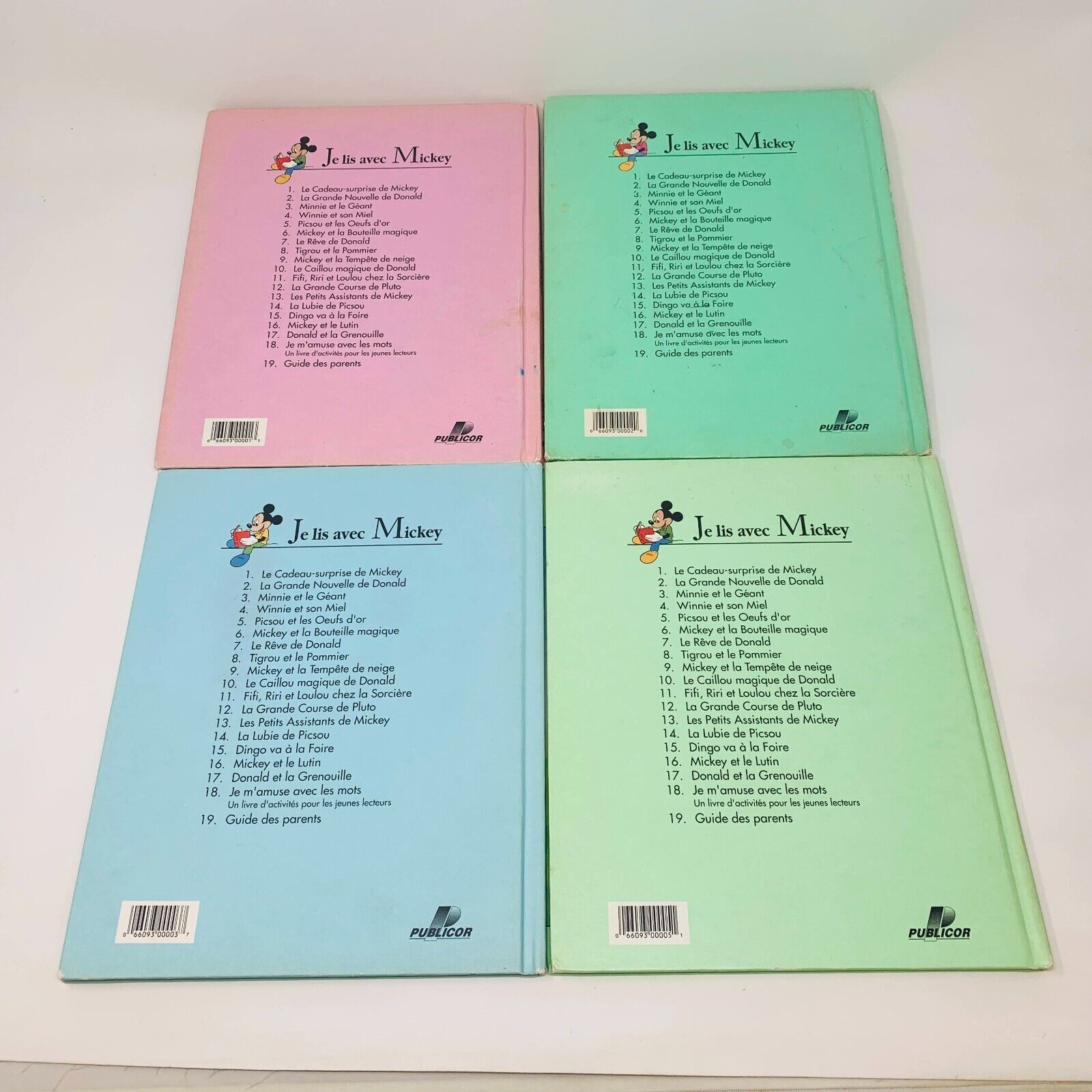 Je Lis avec Mickey Lot de 14 Livres Disney Enfants Français Children French 90s