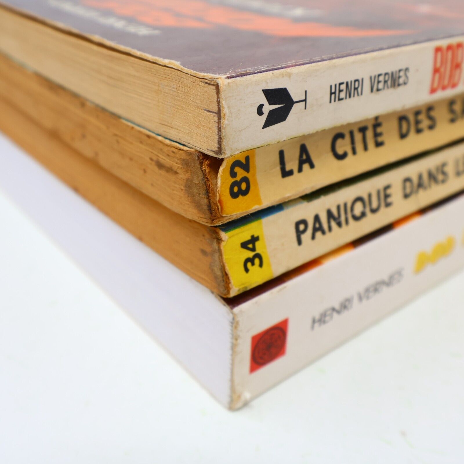Lot 4 Livres Bob Morane Henri Vernes Marabout/Ananké Ombre Jaune Krouic French