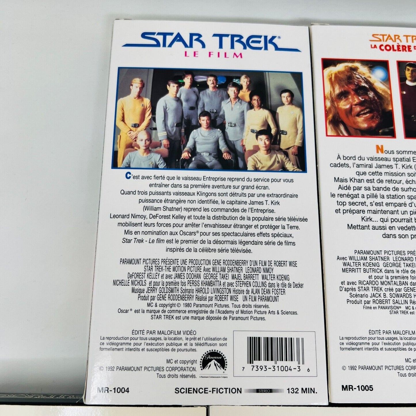 Coffret Star Trek de 7 Films VHS NTSC Testés en Français/French William Shatner