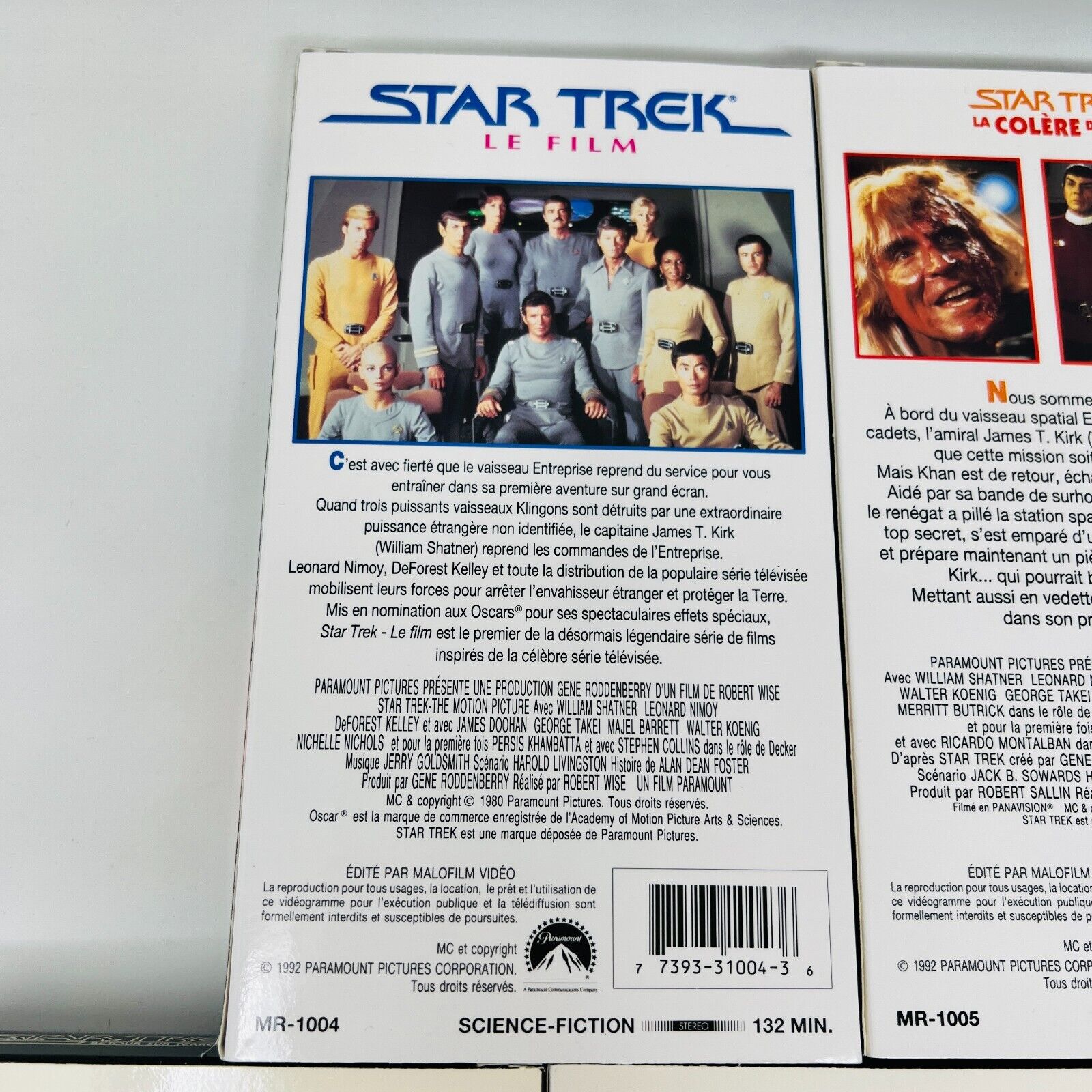 Coffret Star Trek de 7 Films VHS NTSC Testés en Français/French William Shatner