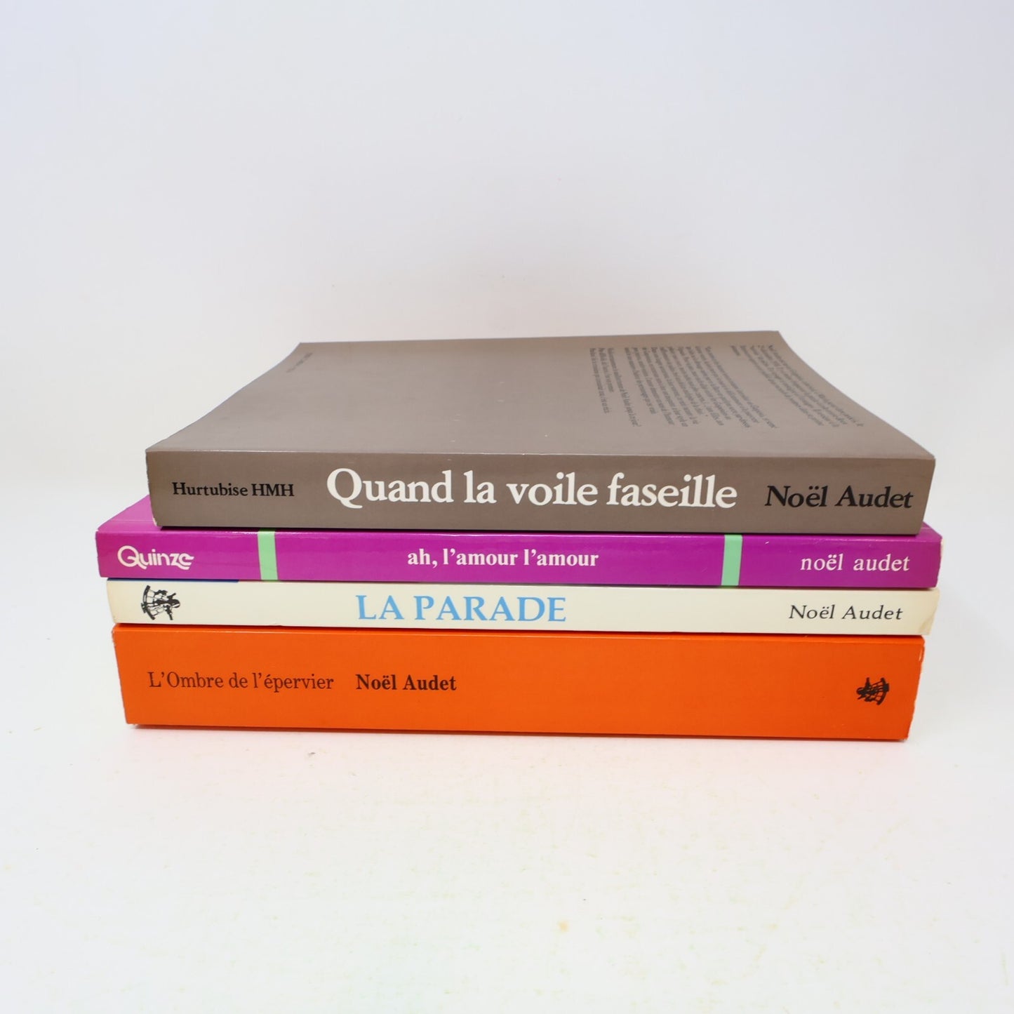 Noël Audet Lot 4 Livres L'Ombre de l'Épervier/La Parade/Quand la Voile Faseille