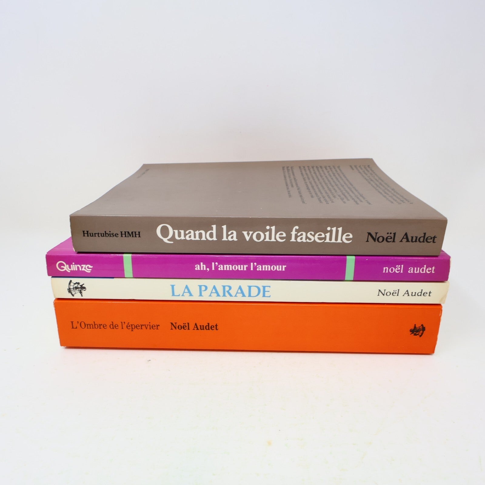 Noël Audet Lot 4 Livres L'Ombre de l'Épervier/La Parade/Quand la Voile Faseille