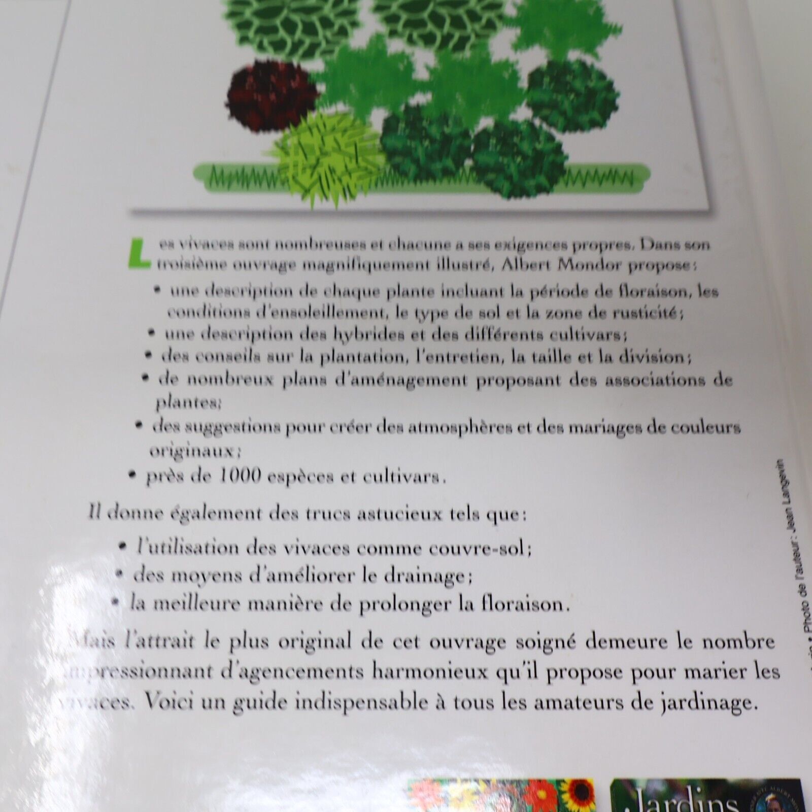 2001 Le Grand Livres des Vivaces Albert Mondor Horticulture Jardinage De L'homme