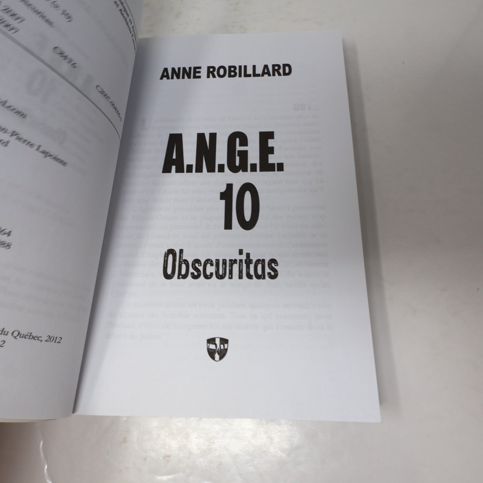 A.N.G.E. #1-10 Ange Série Complète Lot 10 Livres Anne Robillard Antichristus PB
