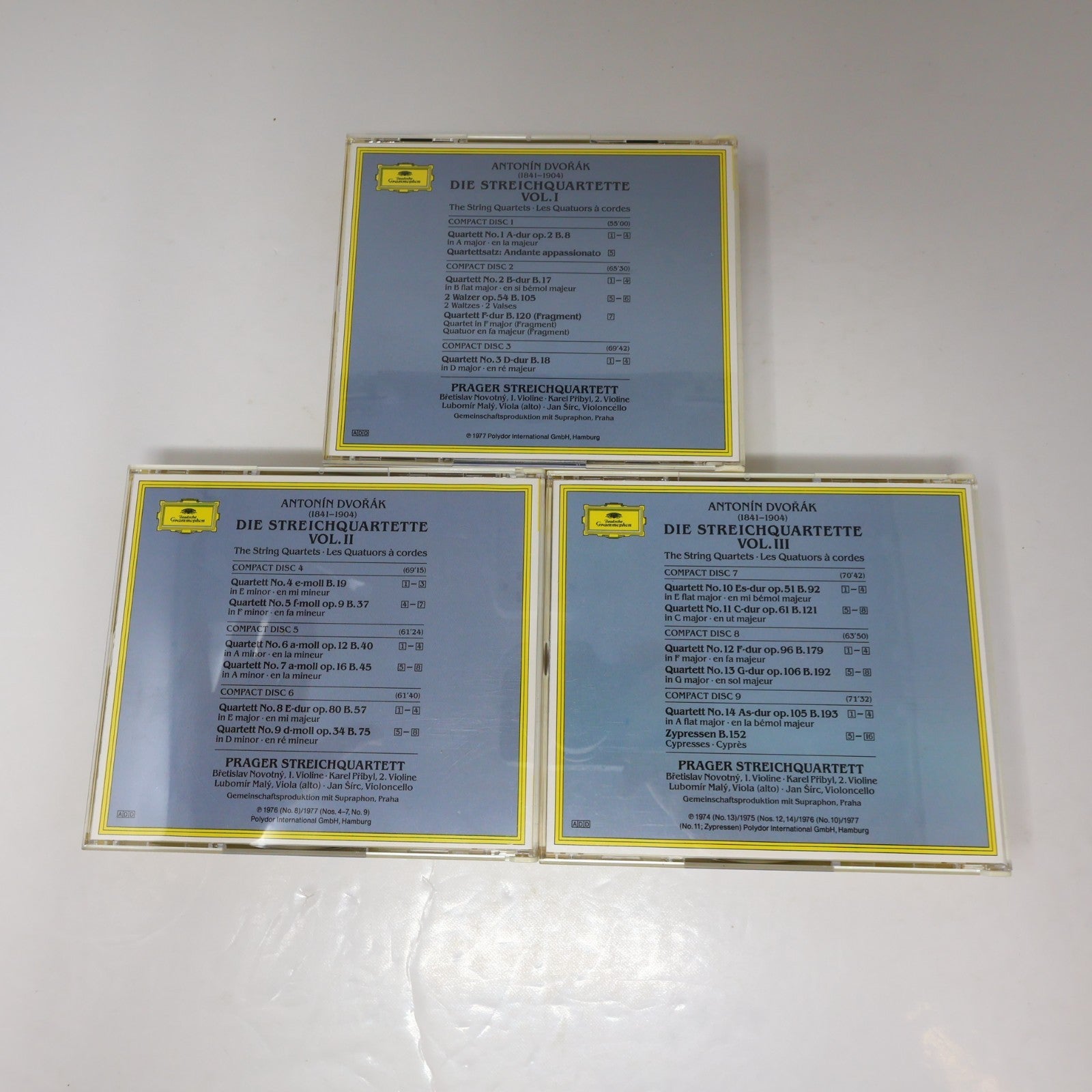 Antonín Dvořák The String Quartets/Die Streichquartette Boxset CD 429 193-2
