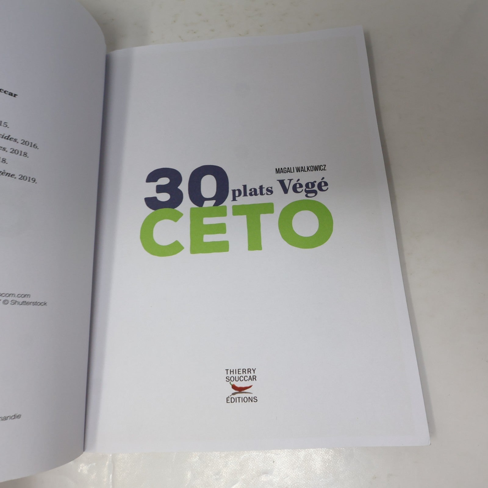 30 Plats Végé Céto Magali Walkowicz Thierry Souccar 2020 PB Cétogène Végétarien