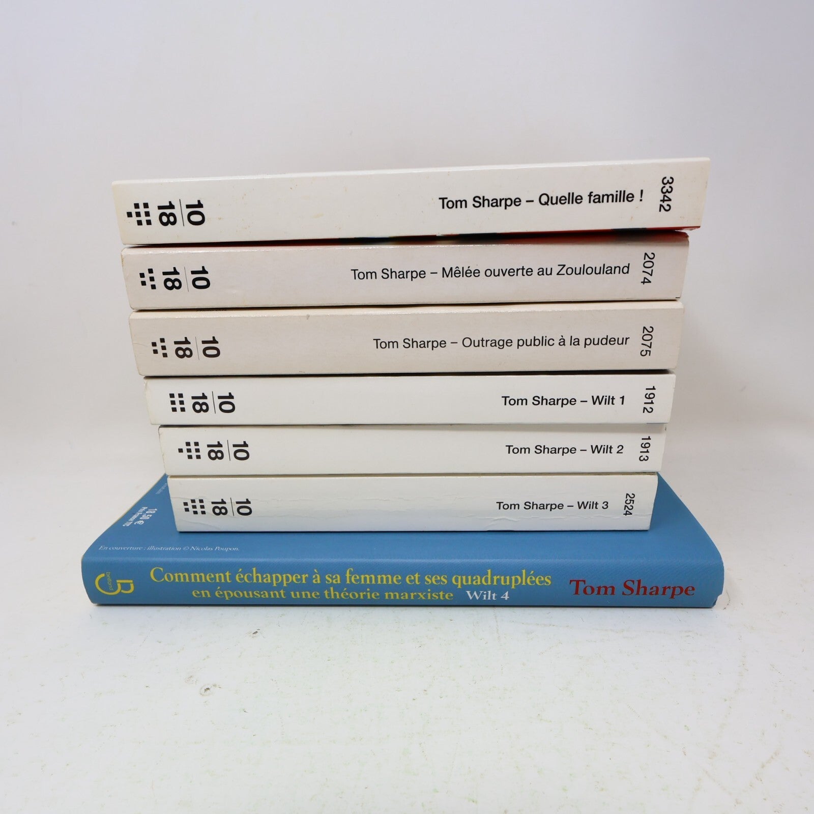 Lot 7 Tom Sharpe Livres Humour Wilt Français French 10/18 & Belfond PB Books