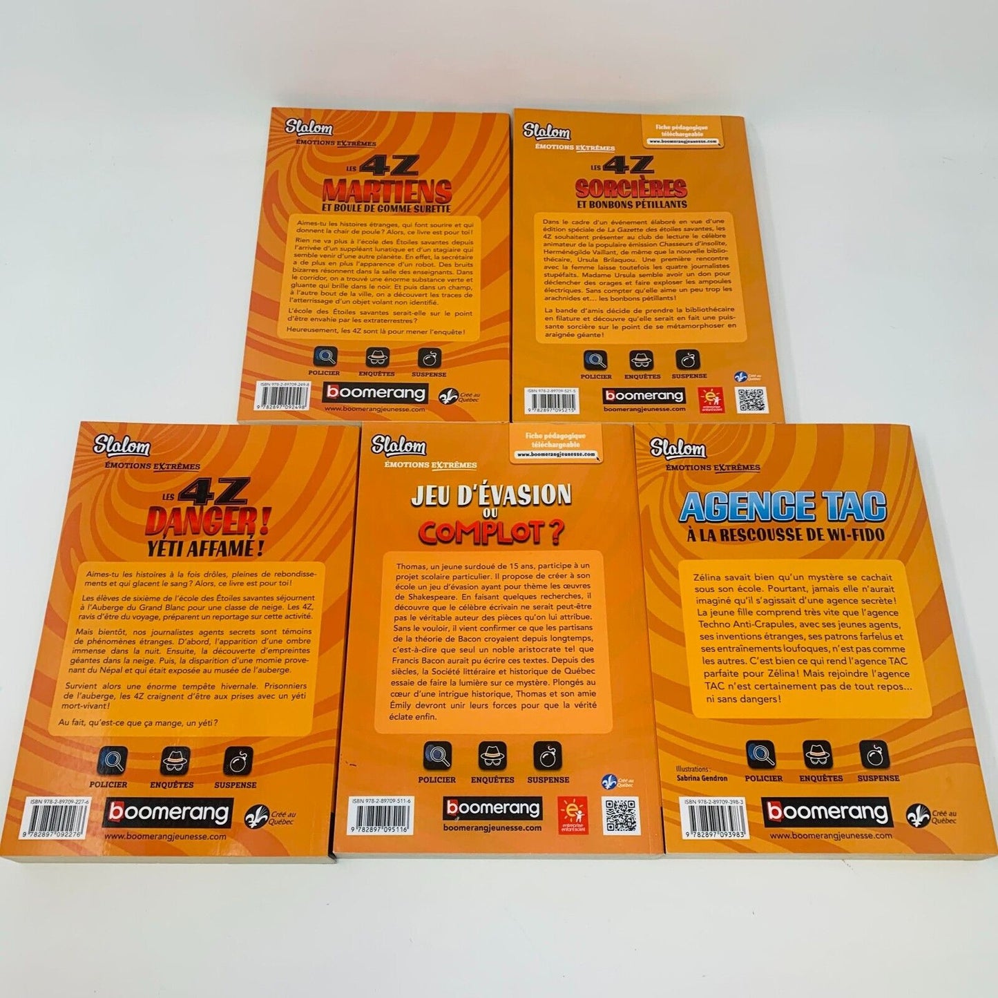 Lot de 13 Livres Slalom Policier/Enquête/Suspense/4Z Enfants 9-12 ans Français