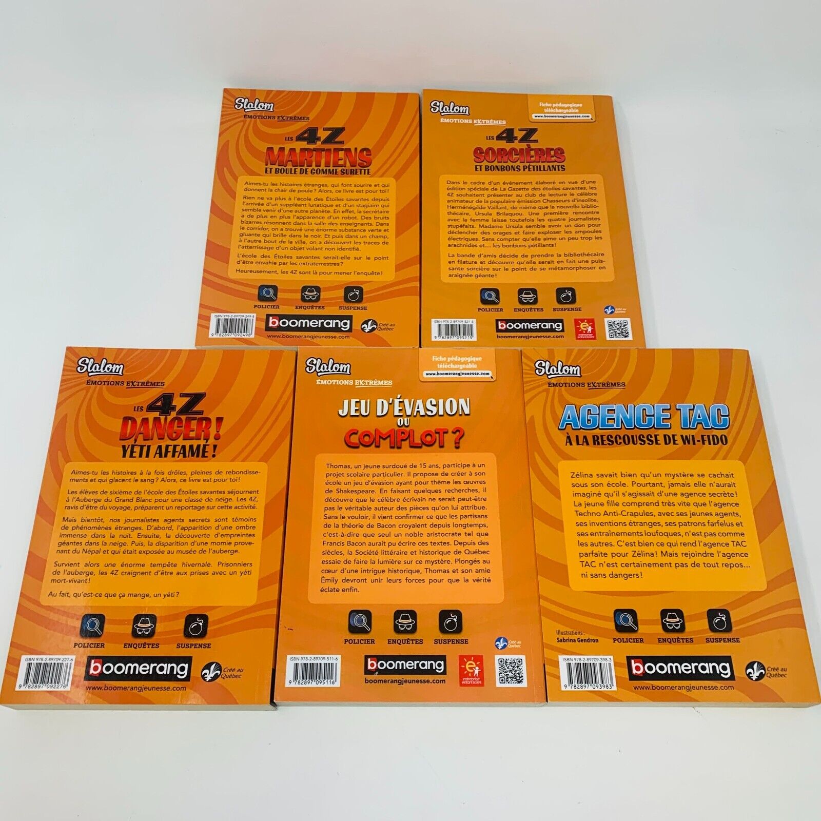 Lot de 13 Livres Slalom Policier/Enquête/Suspense/4Z Enfants 9-12 ans Français