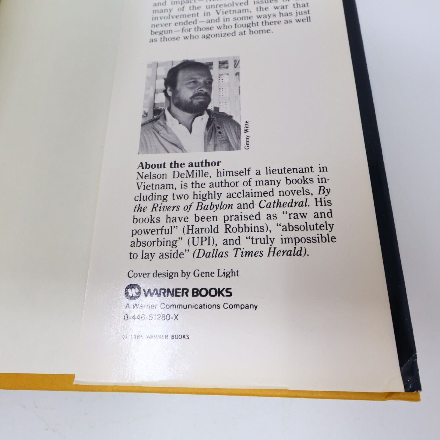 1985 Word of Honor Nelson Demille 2nd Print Warner Books Hardcover HC Mystery DJ