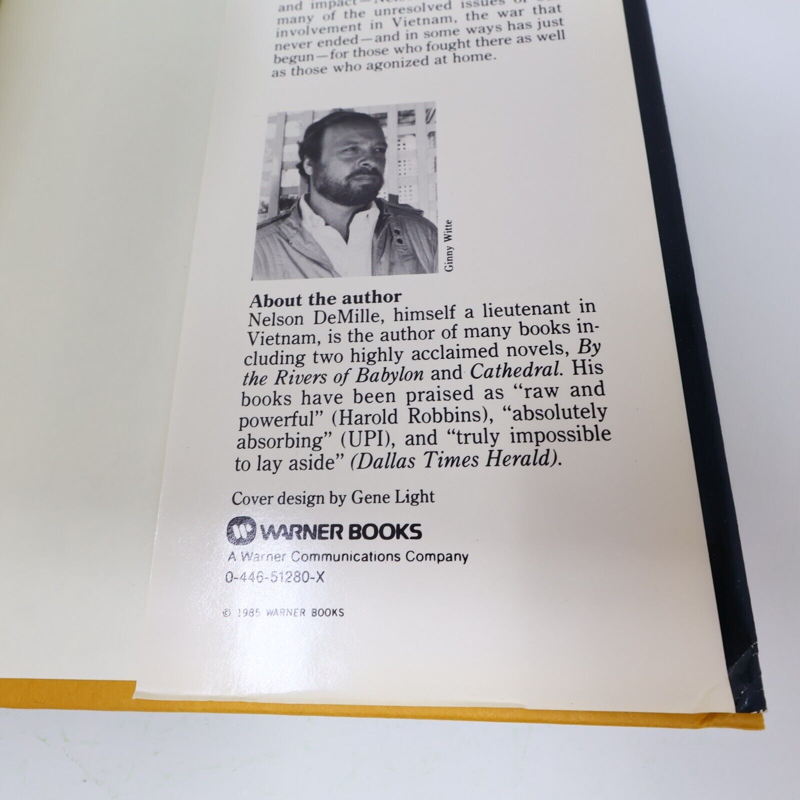 1985 Word of Honor Nelson Demille 2nd Print Warner Books Hardcover HC Mystery DJ