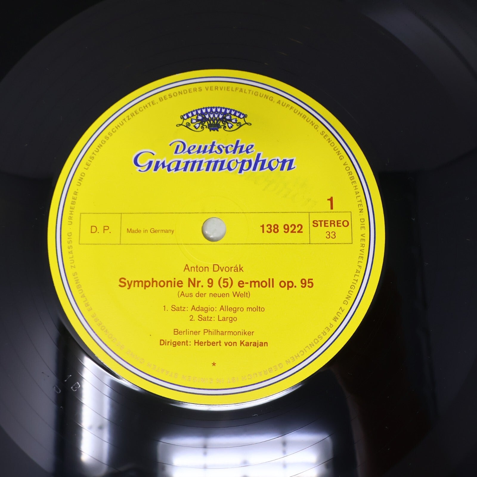 Herbert von Karajan Dvořák From The New World Symphonie Nr.9 (5) Record 138 922