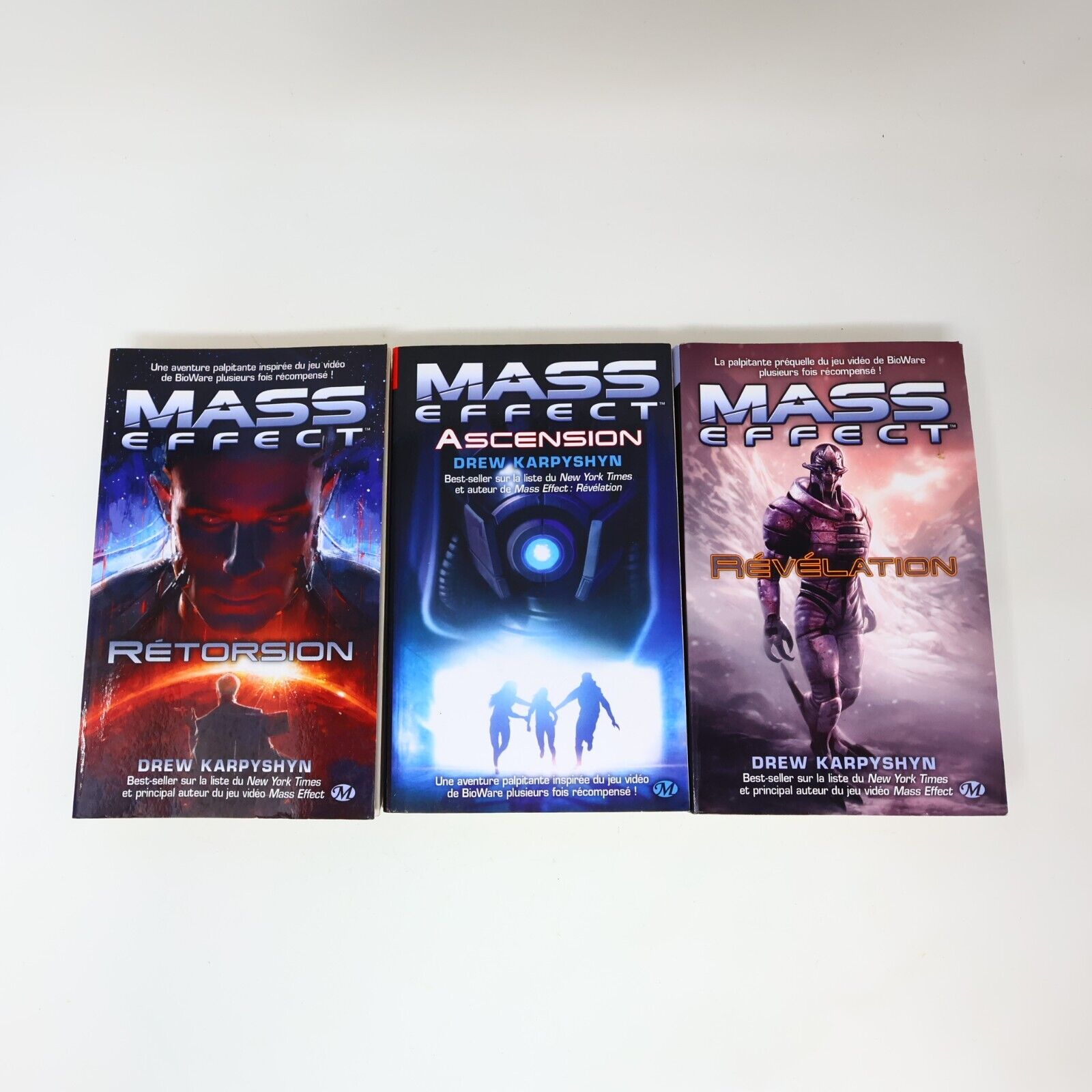 Lot 3 Livres Mass Effect #1-3 Drew Karpyshyn Milady Science-Fiction Français PB