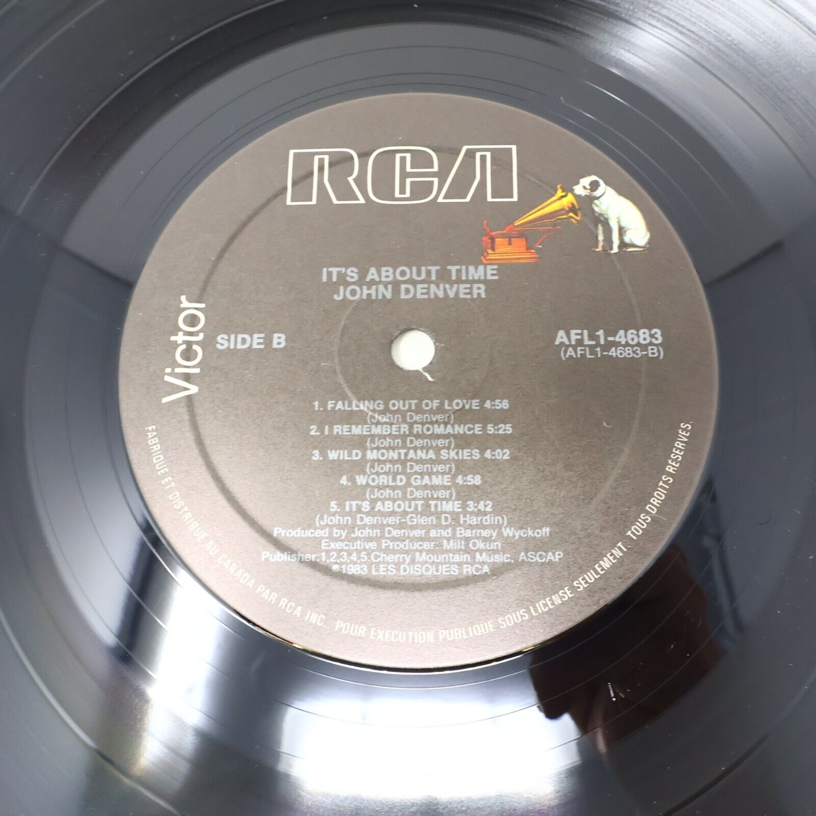 John Denver It's About Time LP Vinyl Record 1982 AFL1-4683 Wild Montana Skies