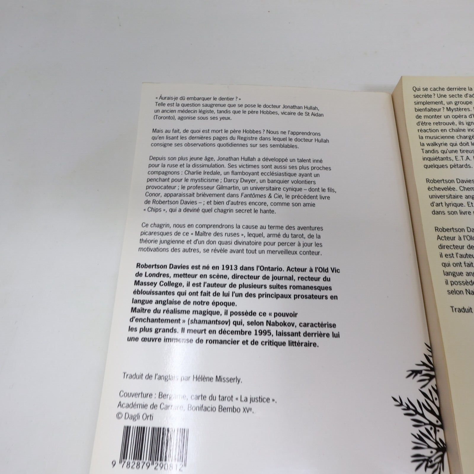 Lot 3 Robertson Davies Homme Remarquable Lyre d'Orphée Maître des Muses Livres