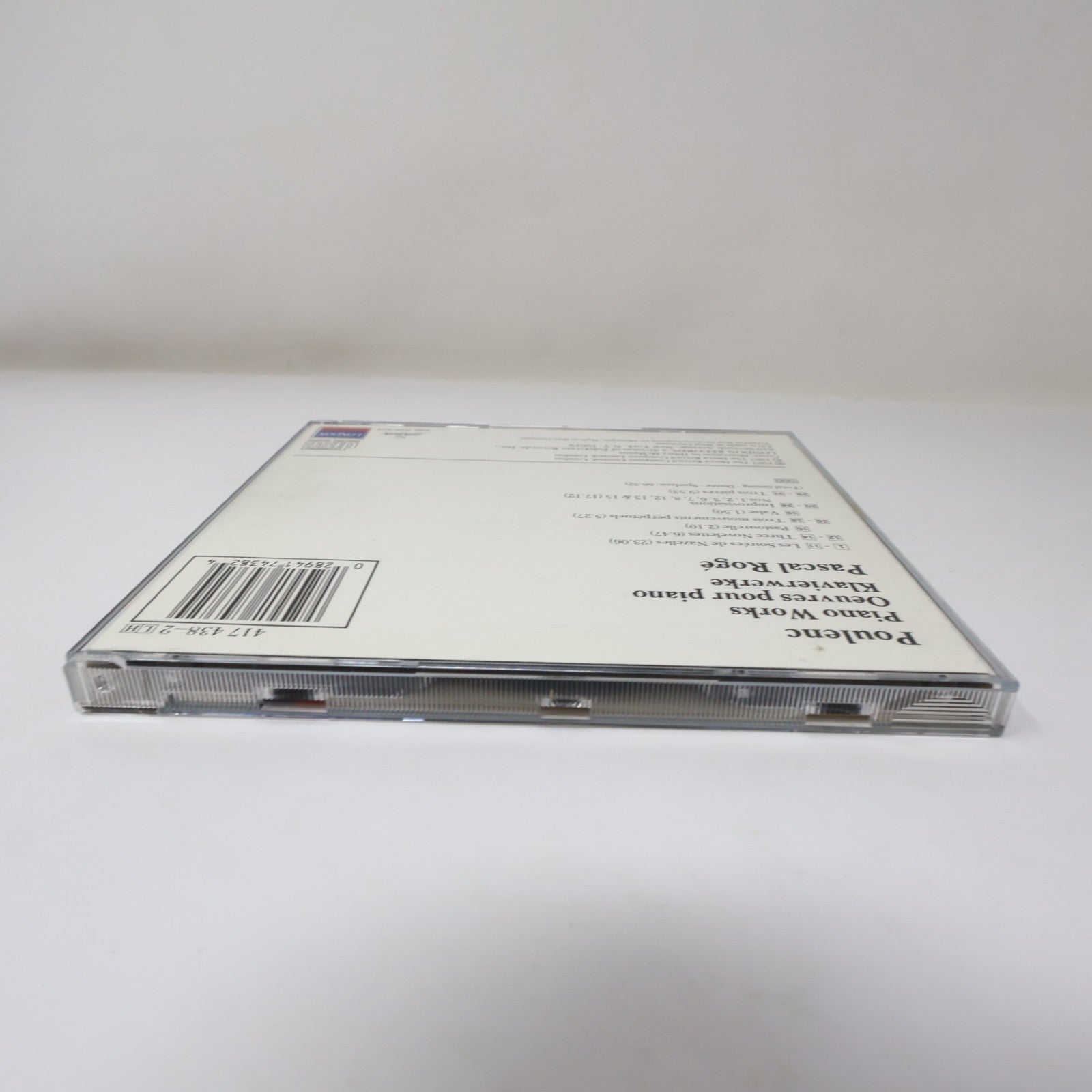Poulenc Piano Works/Les Soirées de Nazelles CD Pascal Rogé London 1987 417 438-2