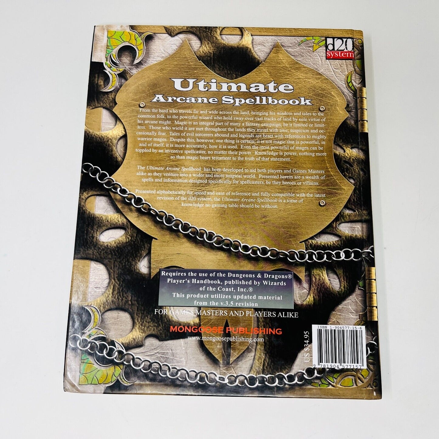 Ultimate Arcane Spellbook HC D20 v 3.5 Supplementary Rulebook V #5 MGP 9005 RPG