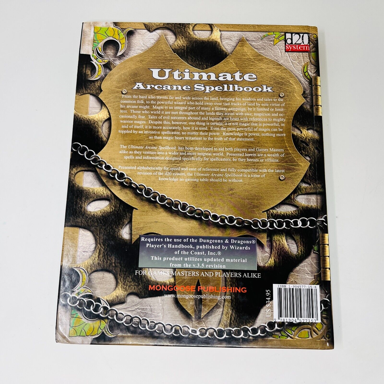Ultimate Arcane Spellbook HC D20 v 3.5 Supplementary Rulebook V #5 MGP 9005 RPG