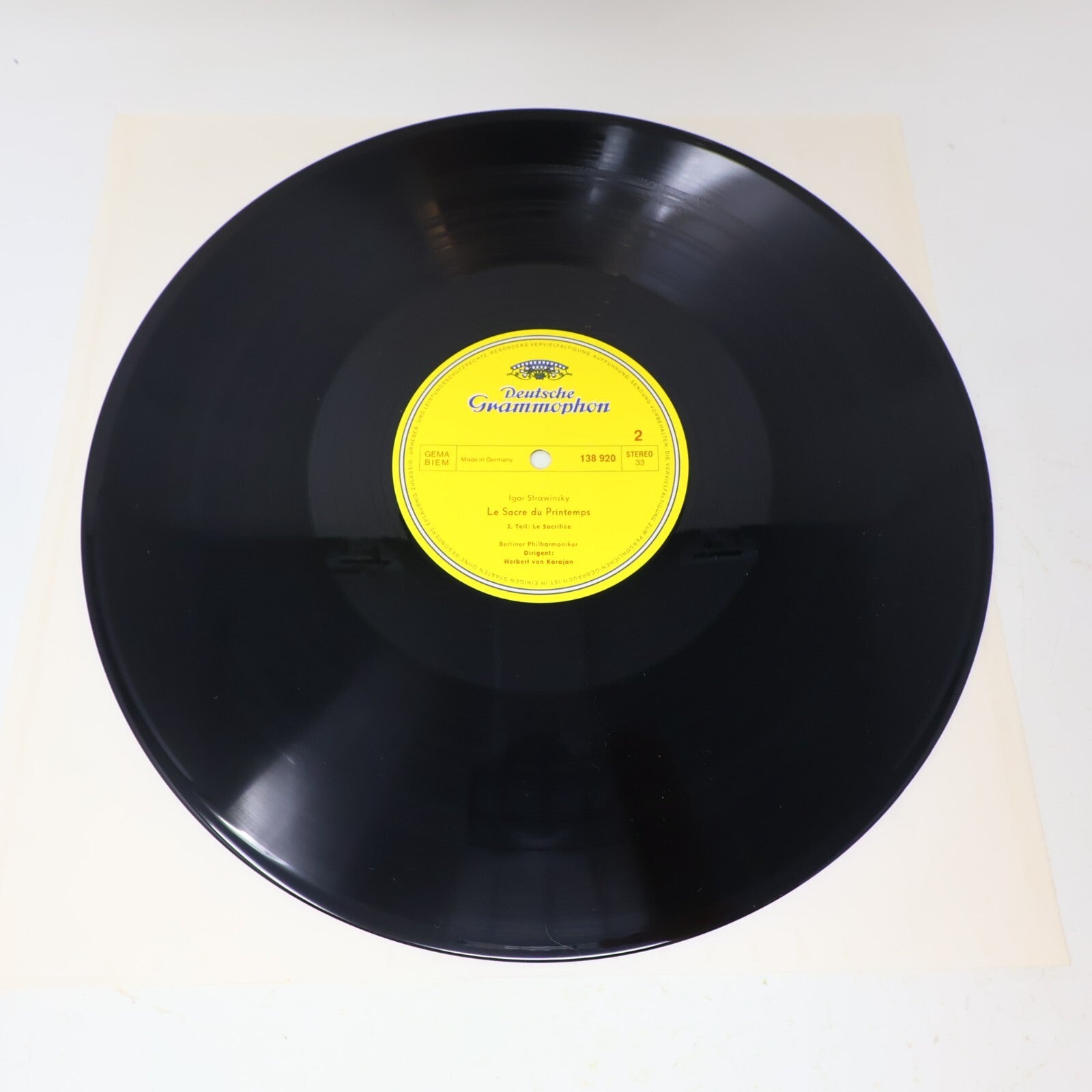 Herbert von Karajan Strawinsky Le Sacre du Printemps Berliner LP Record 138 920