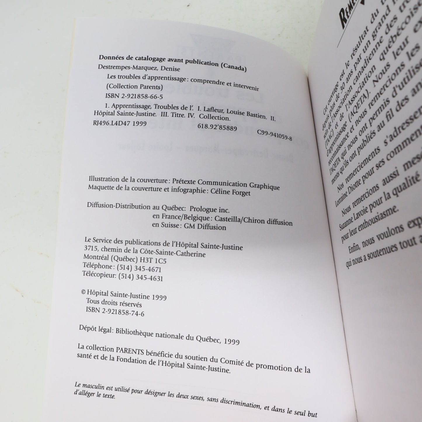 Lot 3 Livres Éducation Parentalité Troubles d'Apprentissage Sainte-Justine