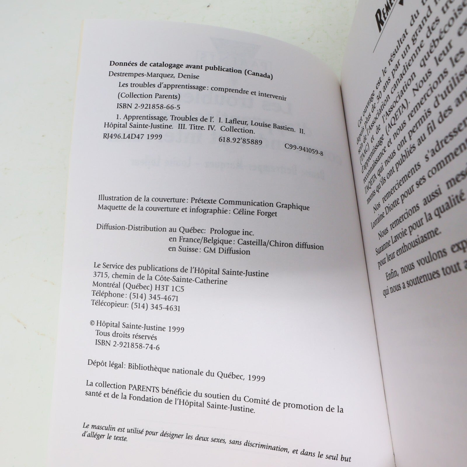 Lot 3 Livres Éducation Parentalité Troubles d'Apprentissage Sainte-Justine