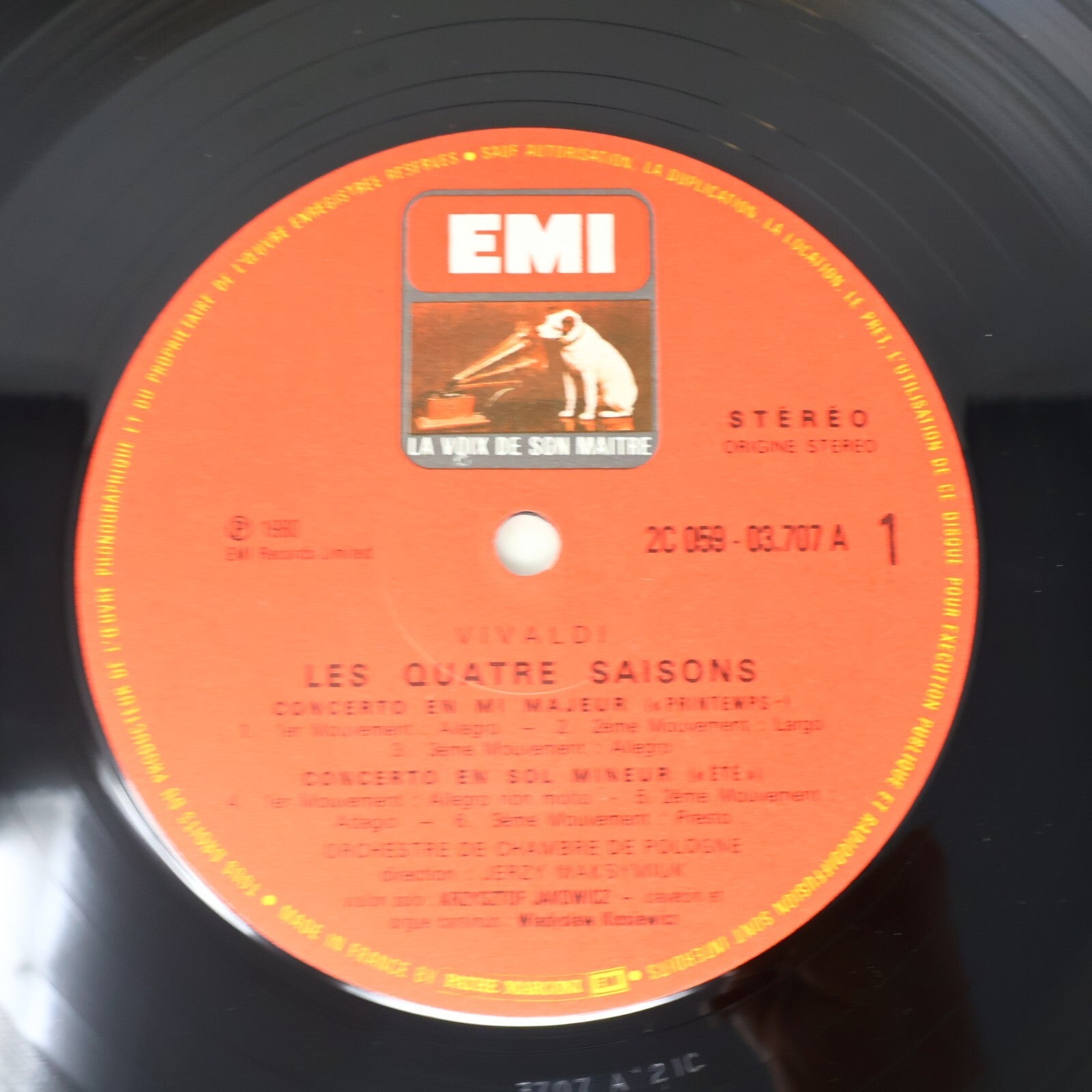 Jerzy Maksymiuk Vivaldi Les Quatre Saisons Orchestre Pologne Record C 059-03707