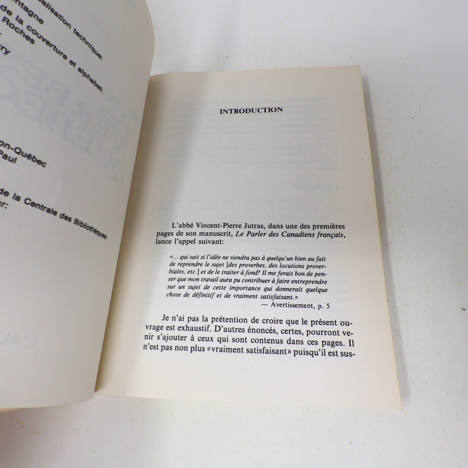 1974 Le Livre de Proverbes Québécois Pierre Desruisseaux L'Aurore Langue 70s PB