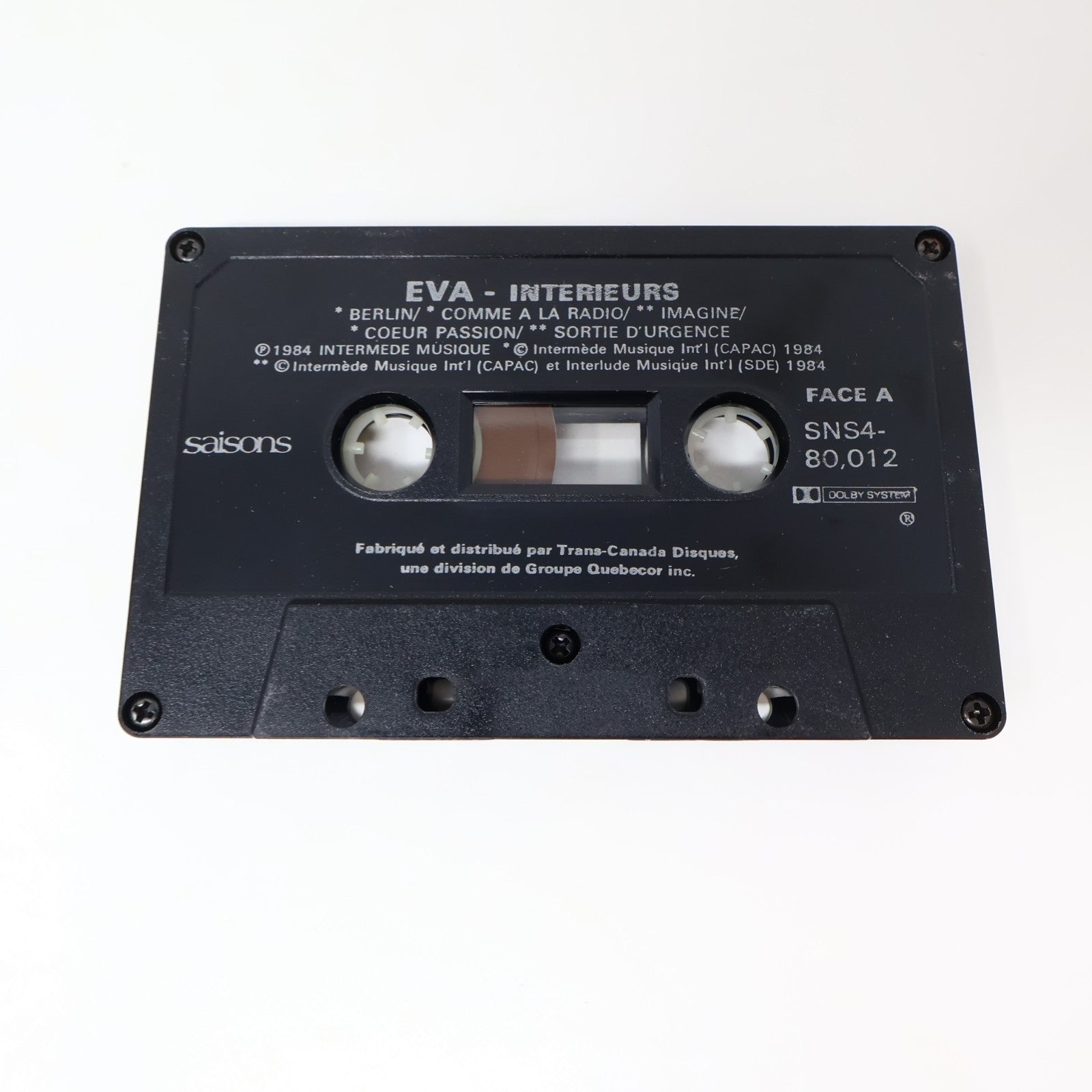 Eva Intérieurs Cassette Pop Phenix/Berlin/Imagine/Coeur Passion/Jeu 1984 Testée