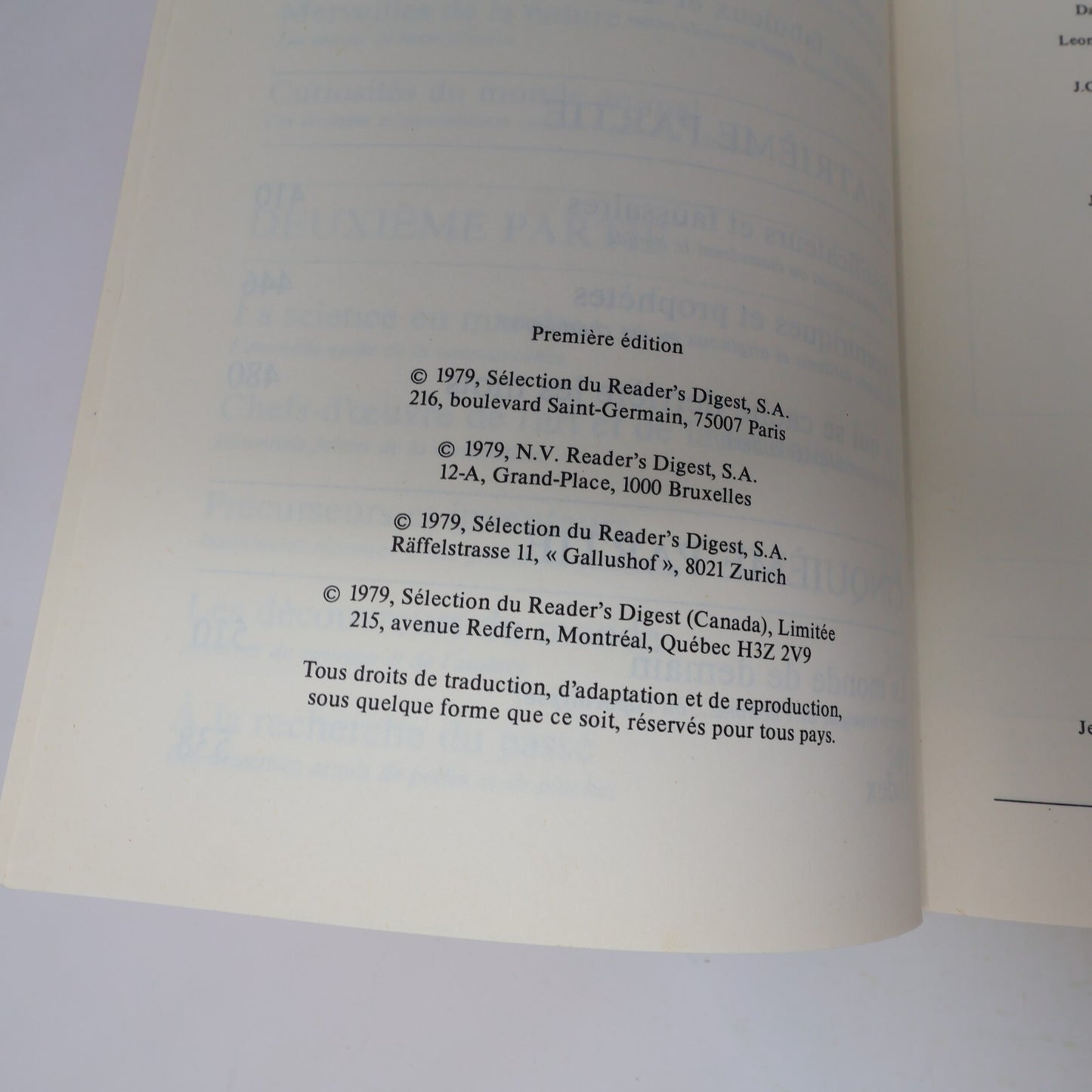 1979 Histoires et Récits Insolites Ésotérisme Reader's Digest Français Livre 70s