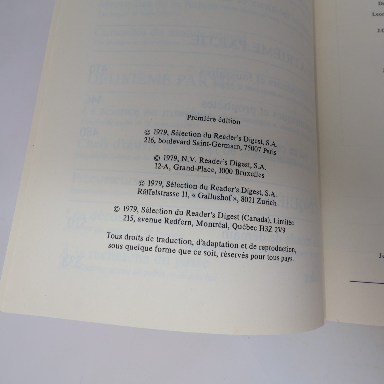 1979 Histoires et Récits Insolites Ésotérisme Reader's Digest Français Livre 70s