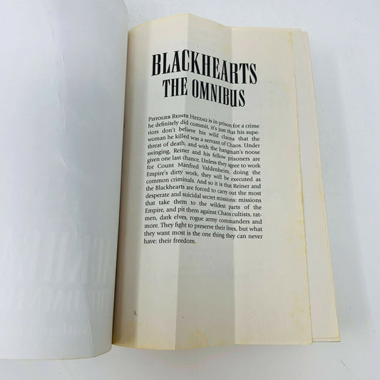 2008 Warhammer Blackhearts The Omnibus Black Library Nathan Long 1st Print Book