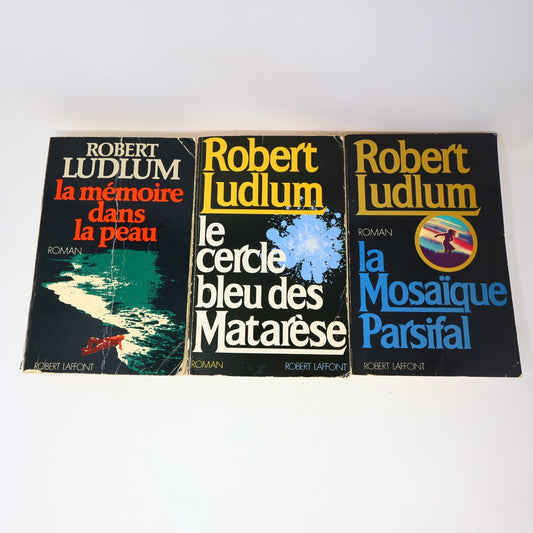 Robert Ludlum Lot 3 Livres Jason Bourne Mémoire dans la Peau/Mosaïque Parsifal