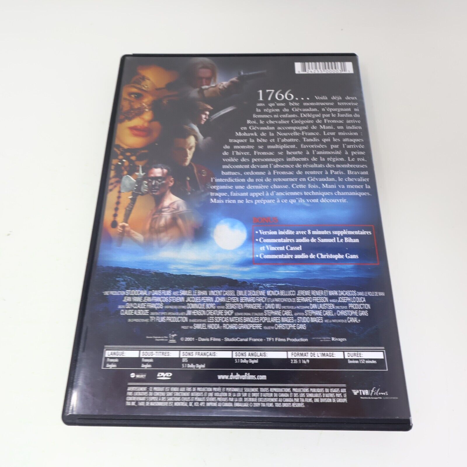 Le Pacte des Loups DVD Testé Français French NTSC Vincent Cassel Monica Bellucci