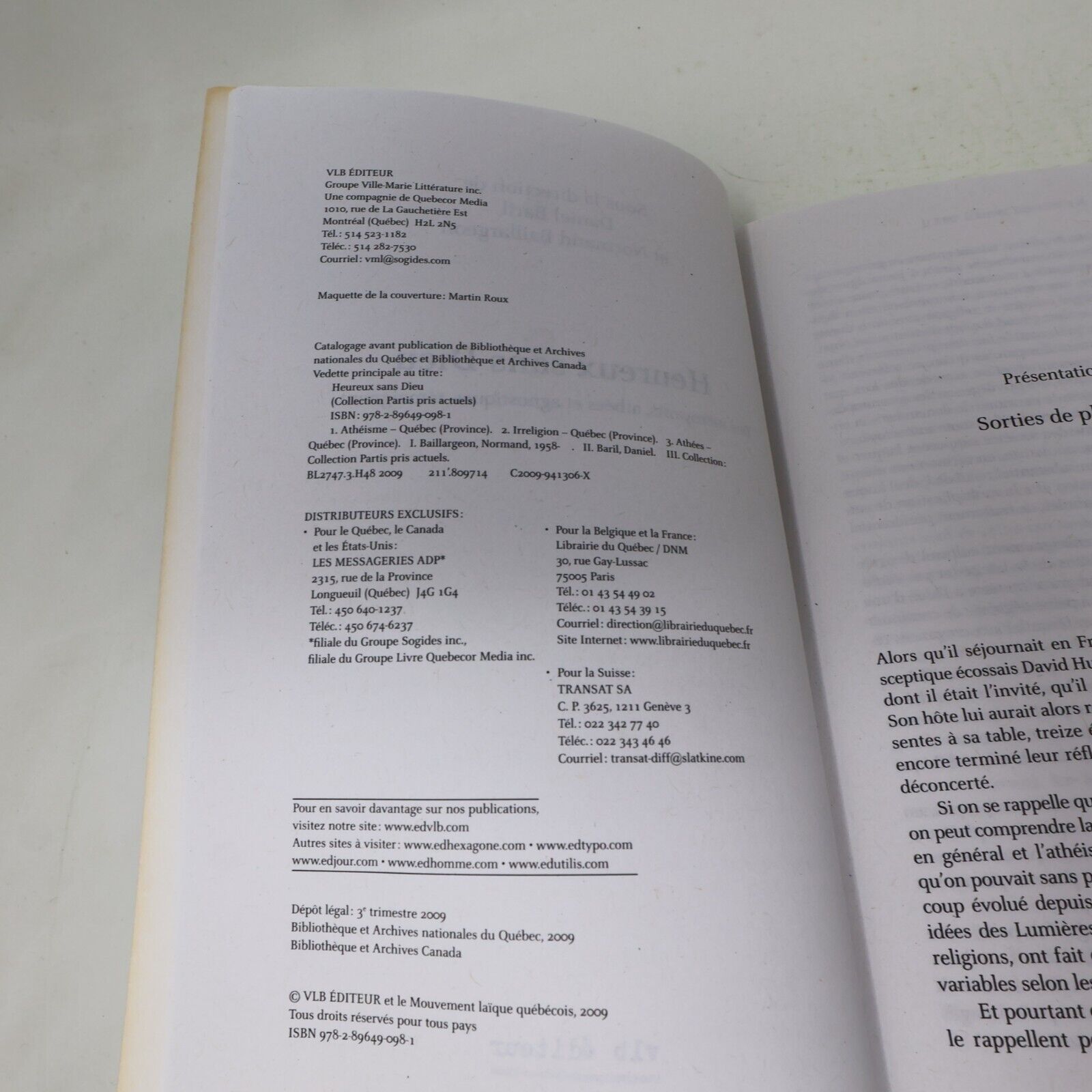 2009 Heureux Sans Dieu des Incroyants Athées et Agnostiques Témoignent Religion
