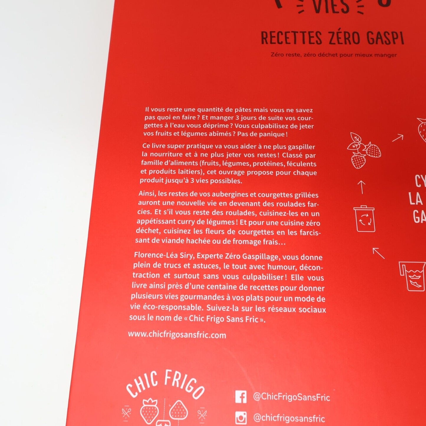 2018 1-2-3 Vies Recettes Zero Gaspi Florence-Léa Siry Cuisine Écologie Glénat HC